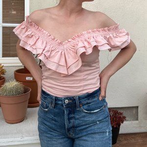 Ruffled Pink Shirt